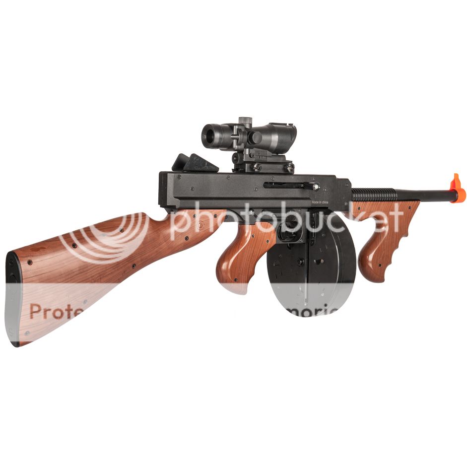 350 FPS THOMPSON M1921 SPRING AIRSOFT RIFLE TOMMY MACHINE GUN 6mm BB